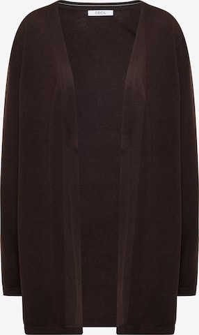 CECIL Offener Cardigan in langer Passform in Braun: Vorderseite
