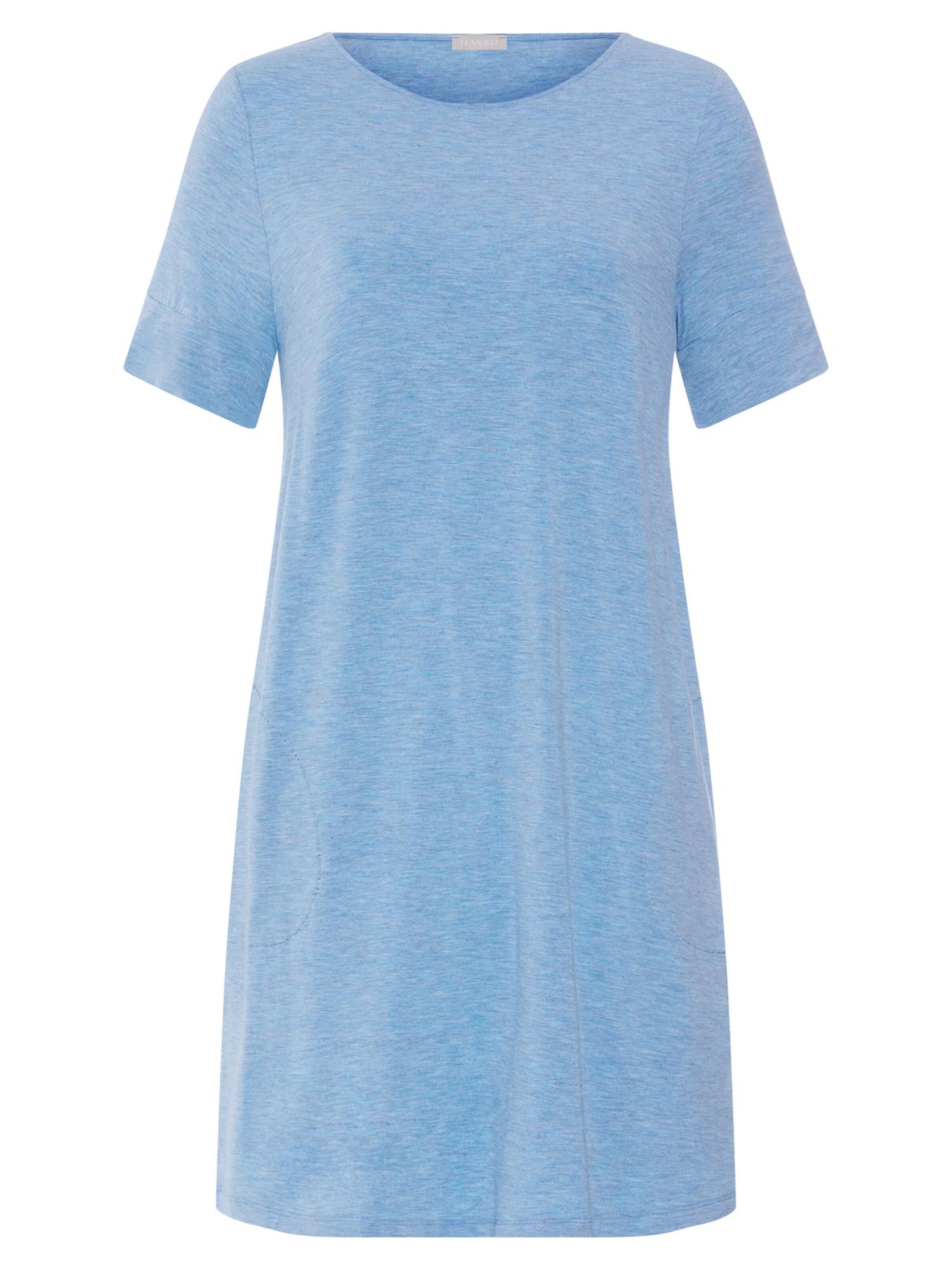Hanro Nightgown 'Natural Elegance' in Blue: front