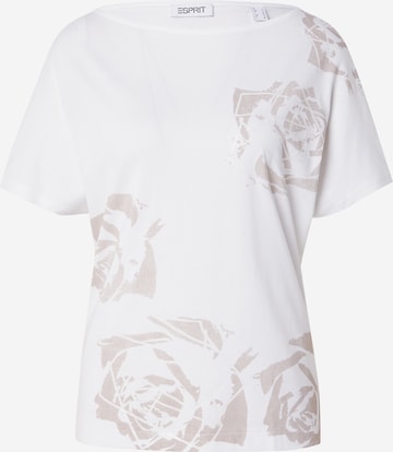 ESPRIT T-shirt i vit: framsida