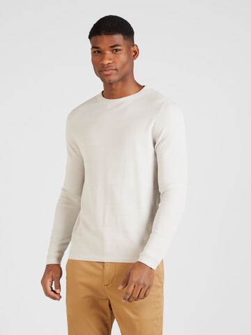 Pull-over QS en gris : devant