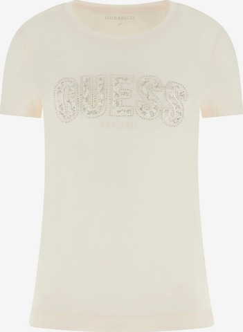T-shirt 'Logo Lace' GUESS en blanc : devant
