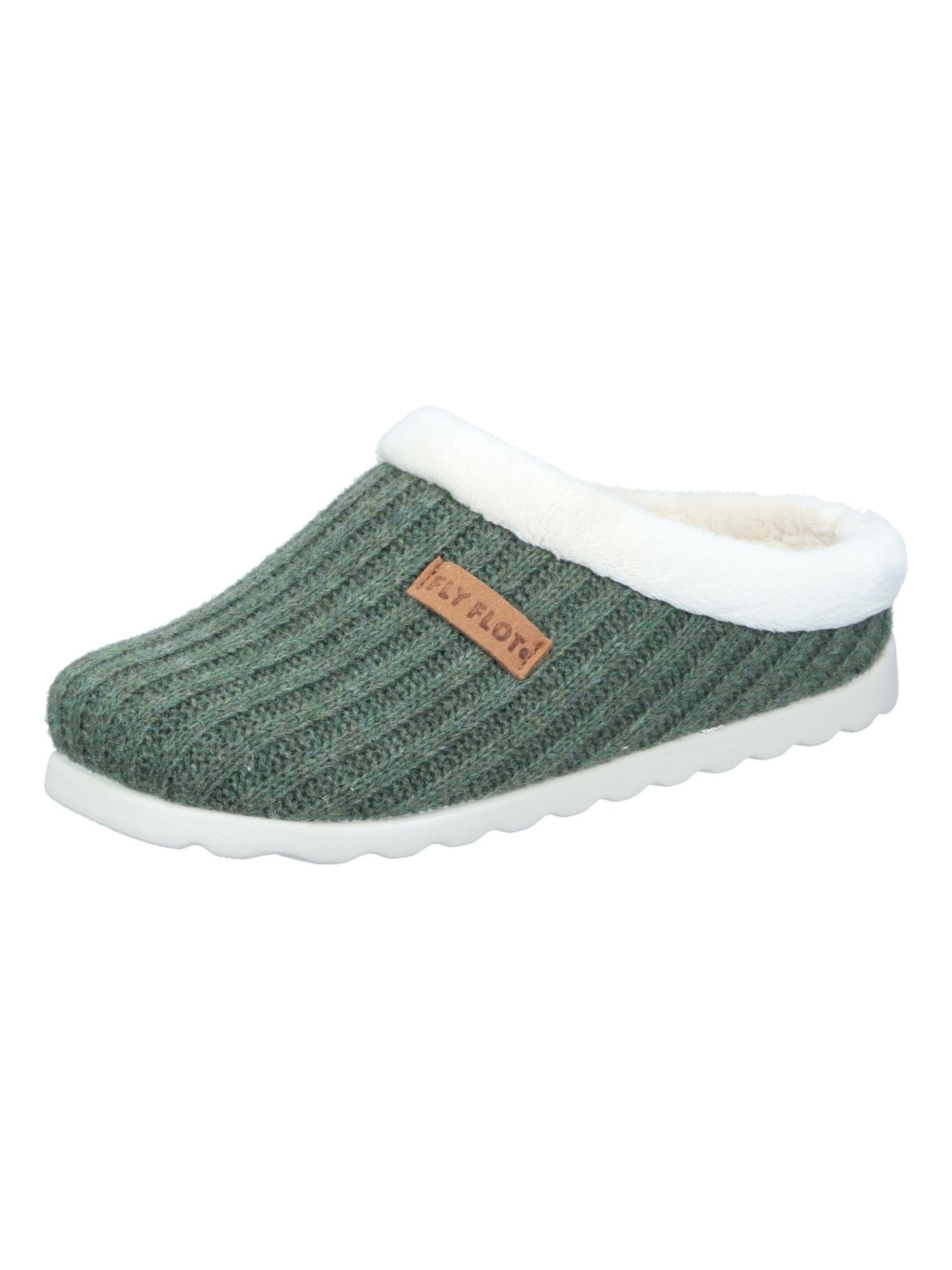 FLY FLOT Slippers in Green: front