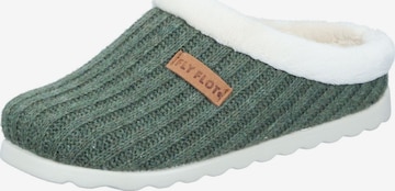 FLY FLOT Slippers in Green: front
