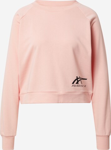 ASICS Sportief sweatshirt 'TIGER' in Roze: voorkant