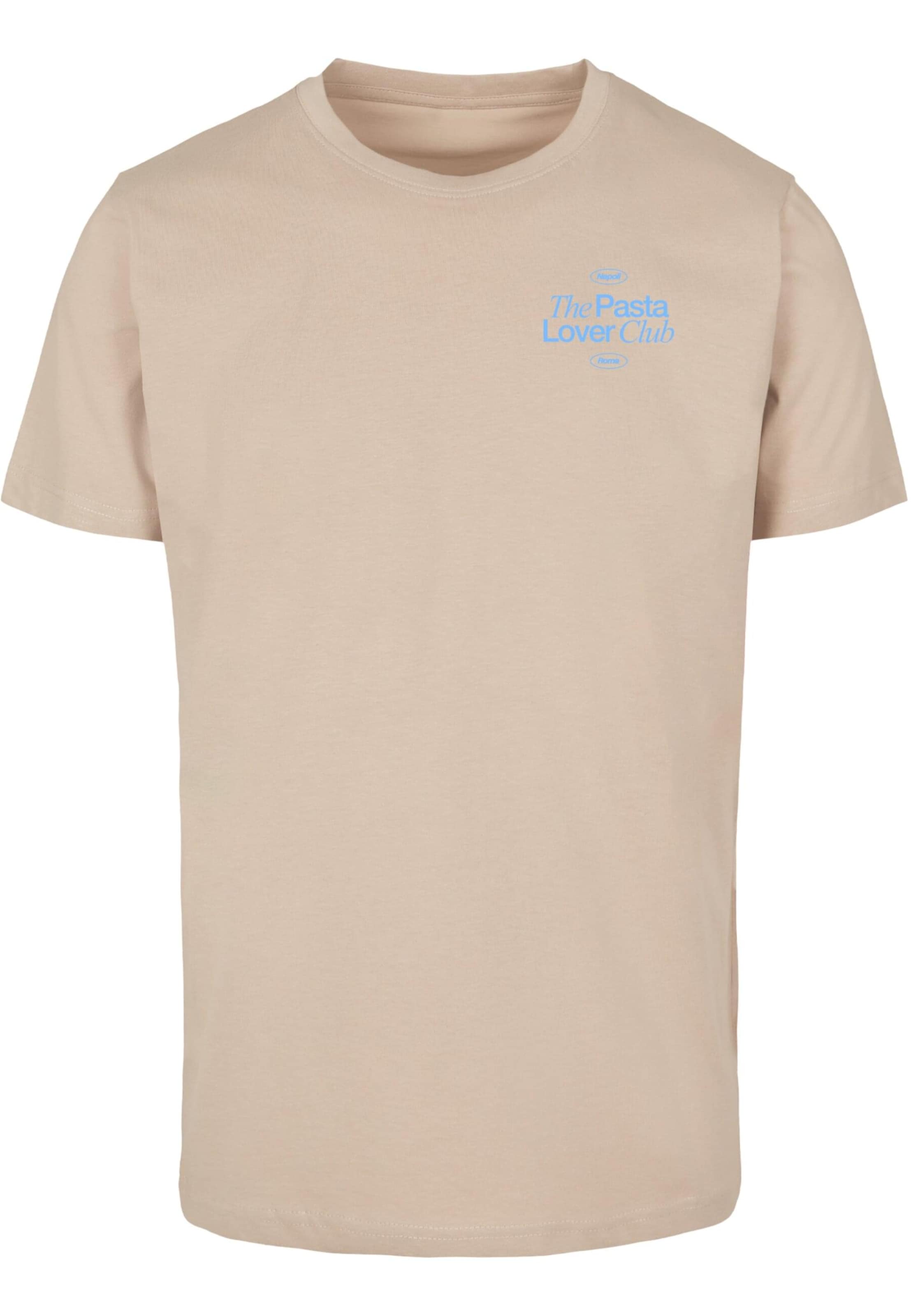 smėlio Mister Tee Marškinėliai 'The Pasta Lover Club': priekis