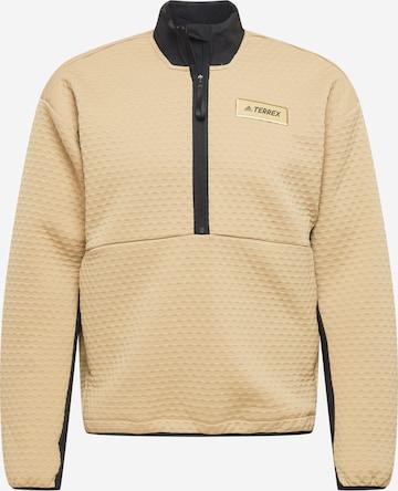 Veste en polaire fonctionnelle 'Hike' ADIDAS TERREX en beige : devant