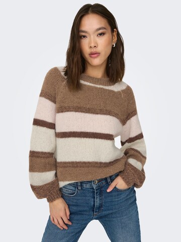 ONLY Sweater 'ELENA' in Brown