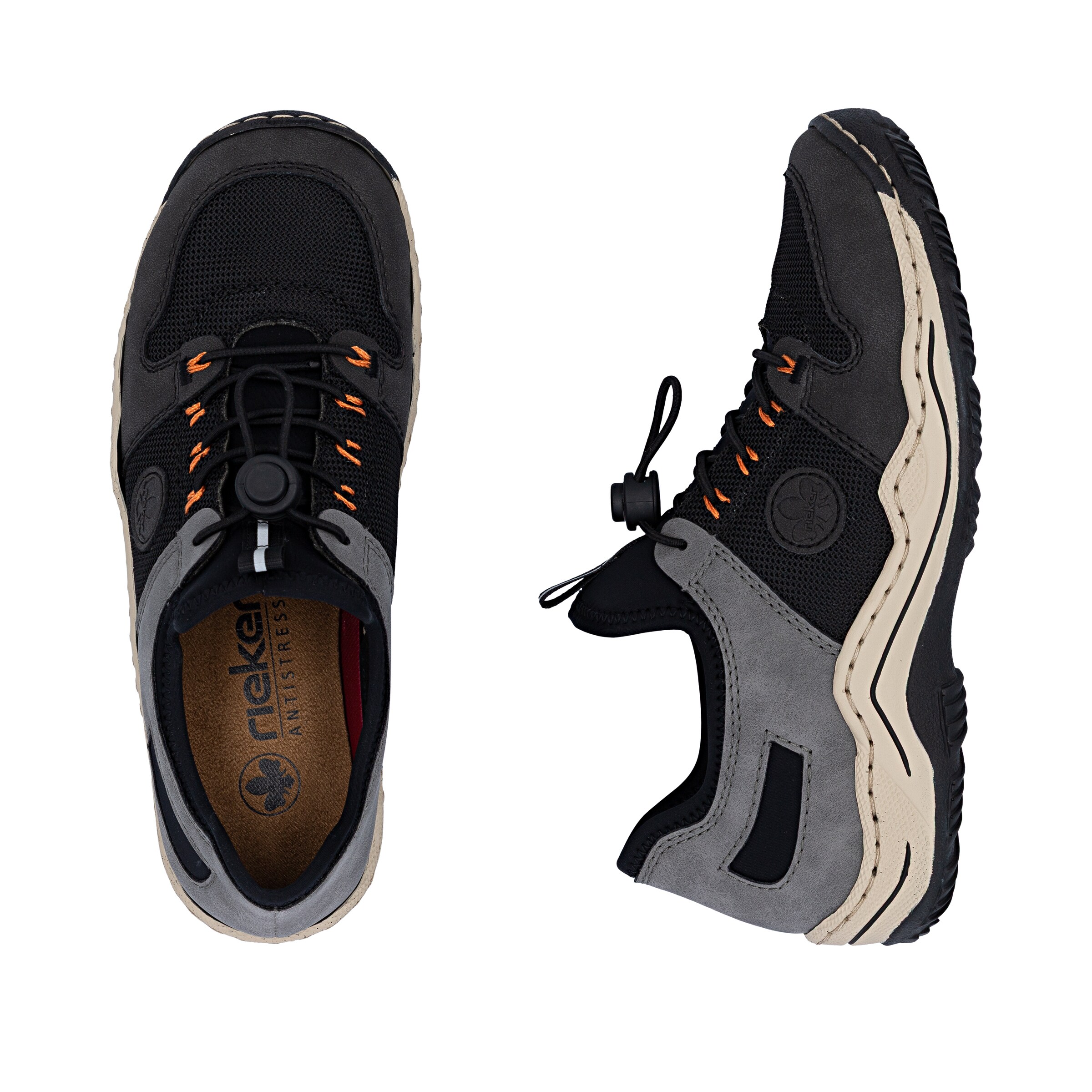 Rieker Athletic Lace-Up Shoes in Black