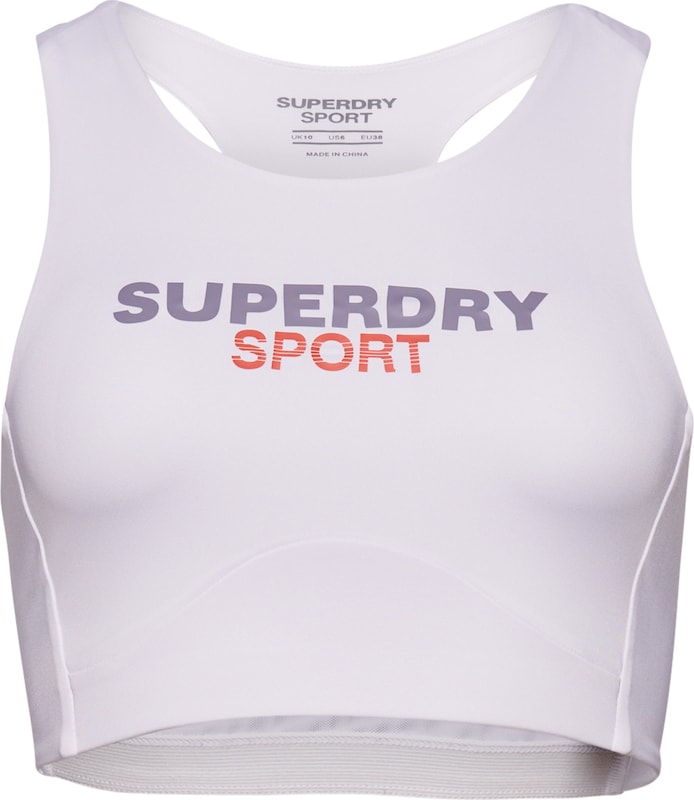 Superdry Bustier Sport-BH in Weiß