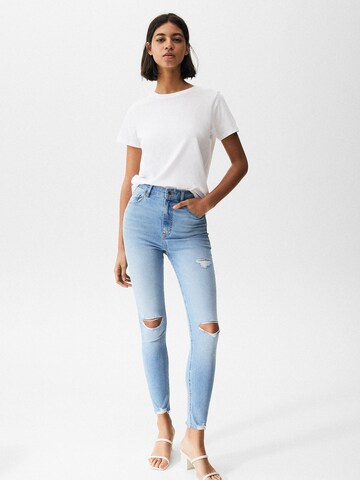 Pull&Bear Regular Jeans in Blauw: voorkant