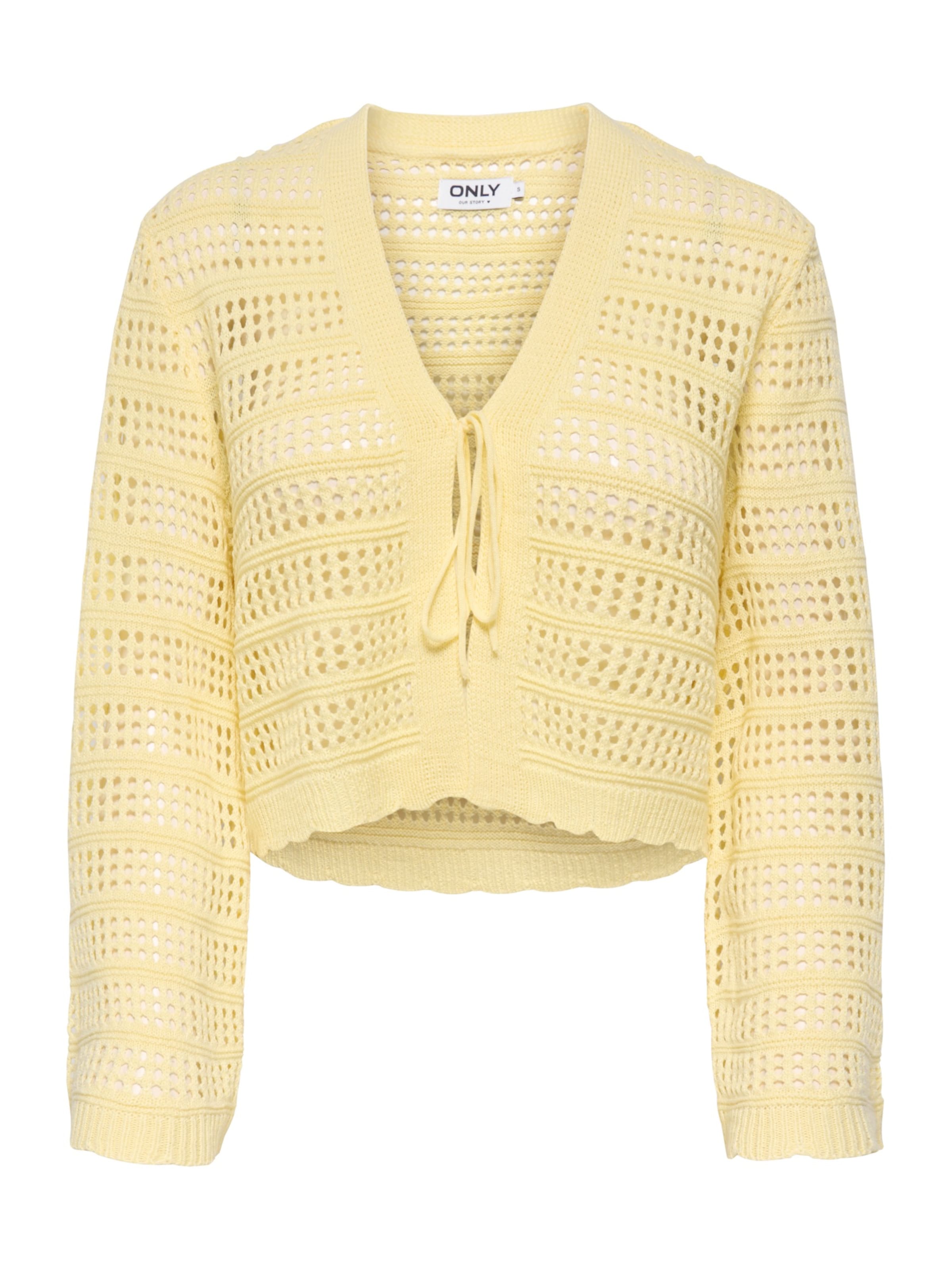 ONLY Strickjacke 'ONLLykke' in Gelb: Vorderseite