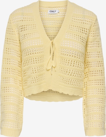 ONLY Strickjacke 'ONLLykke' in Gelb: Vorderseite