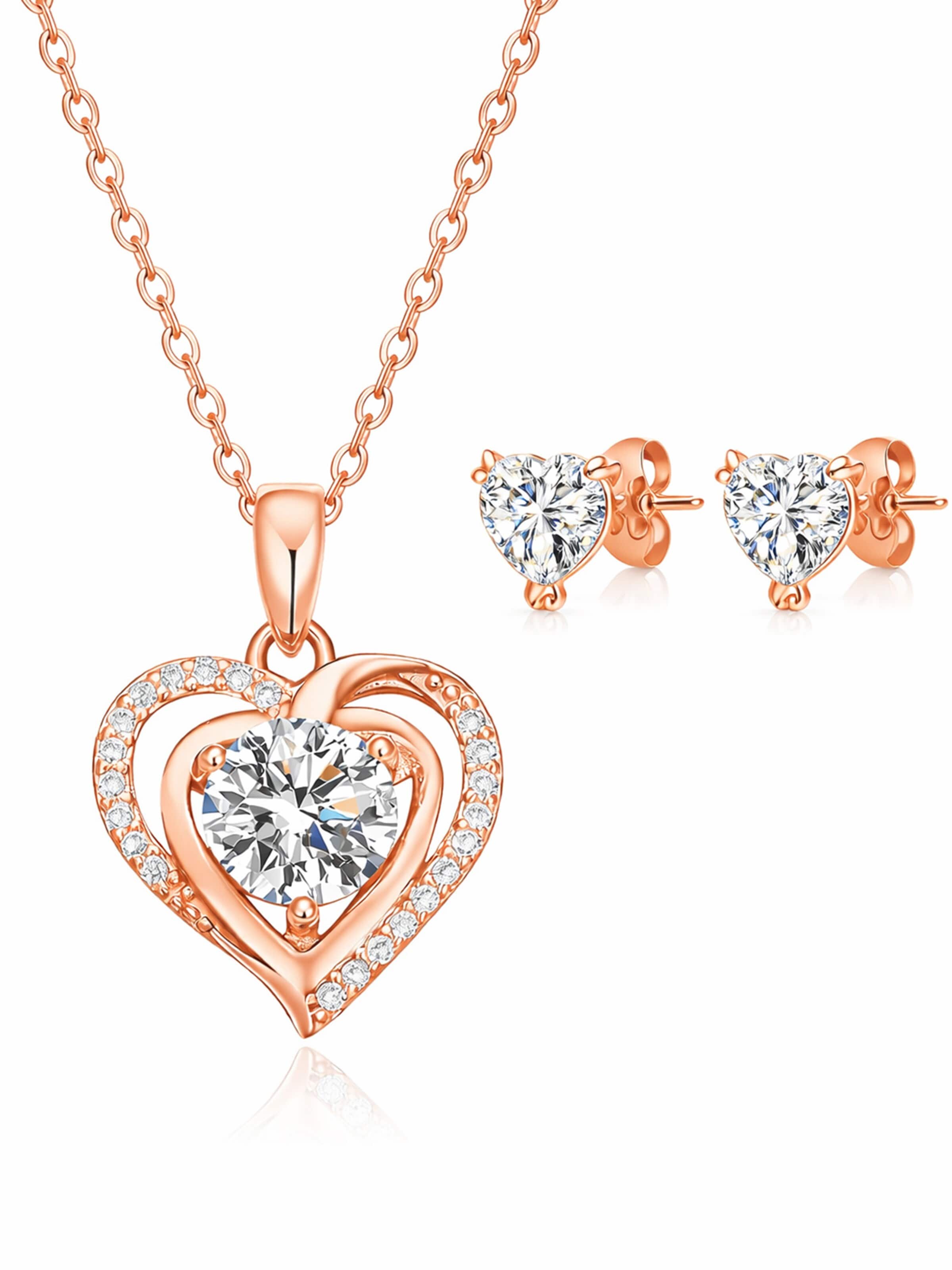 Staufergold Jewelry Set 'Schmuckset „Herz Duo“' in Gold: front