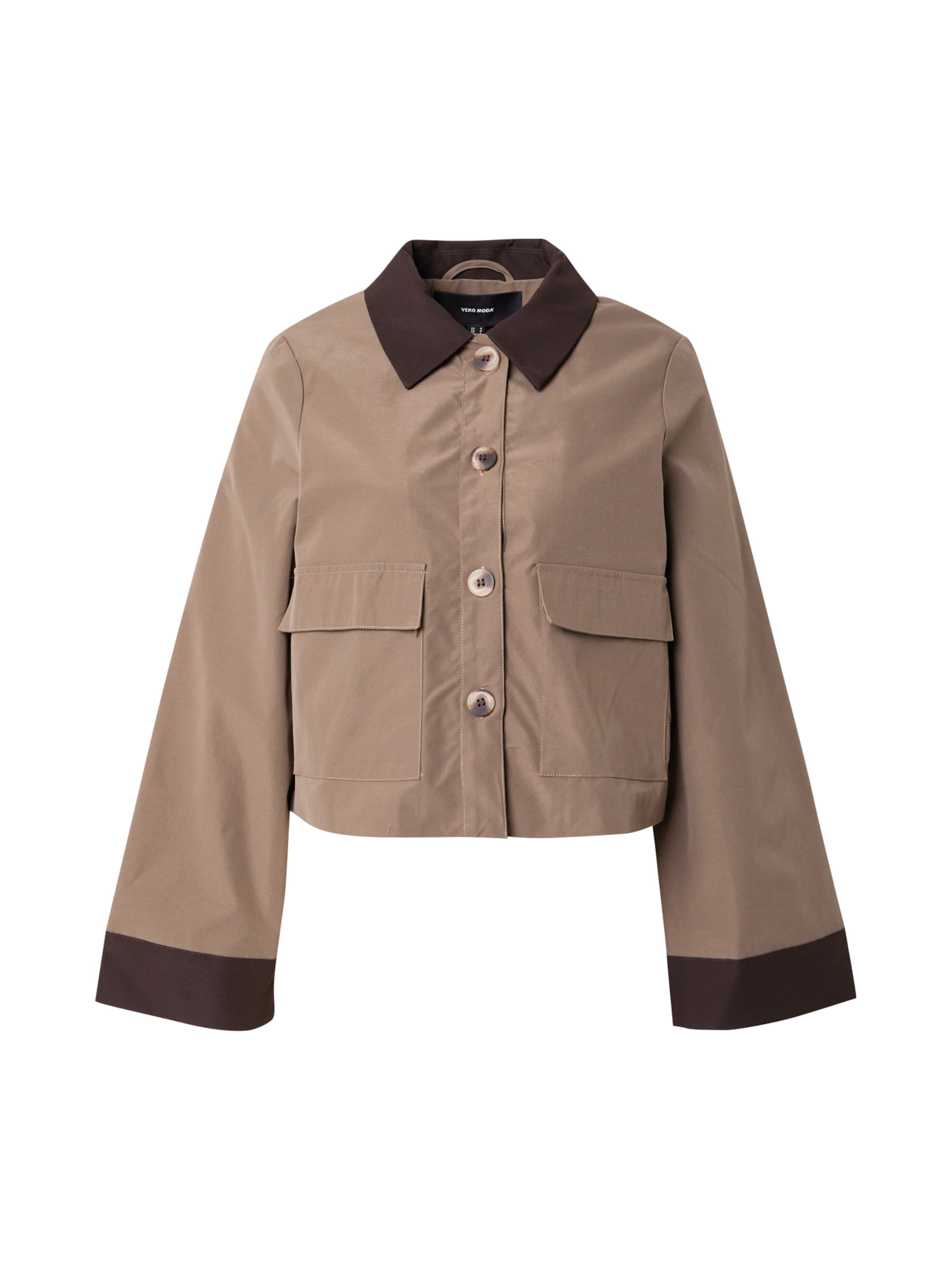 Geacă de primăvară-toamnă 'VMVIC' de la VERO MODA pe maro: față