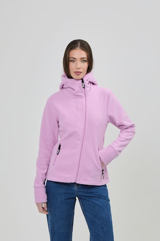 BENCH Fleecejacke 'Ninja' in Lila: Vorderseite