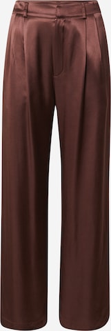 A LOT LESS Pleat-Front Pants 'Ava' in Brown: front