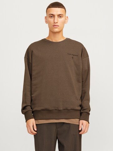 Felpa 'JJMystic' di JACK & JONES in marrone: frontale