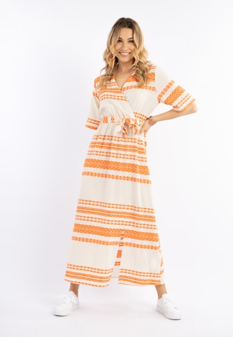 IZIA Dress in Orange: front