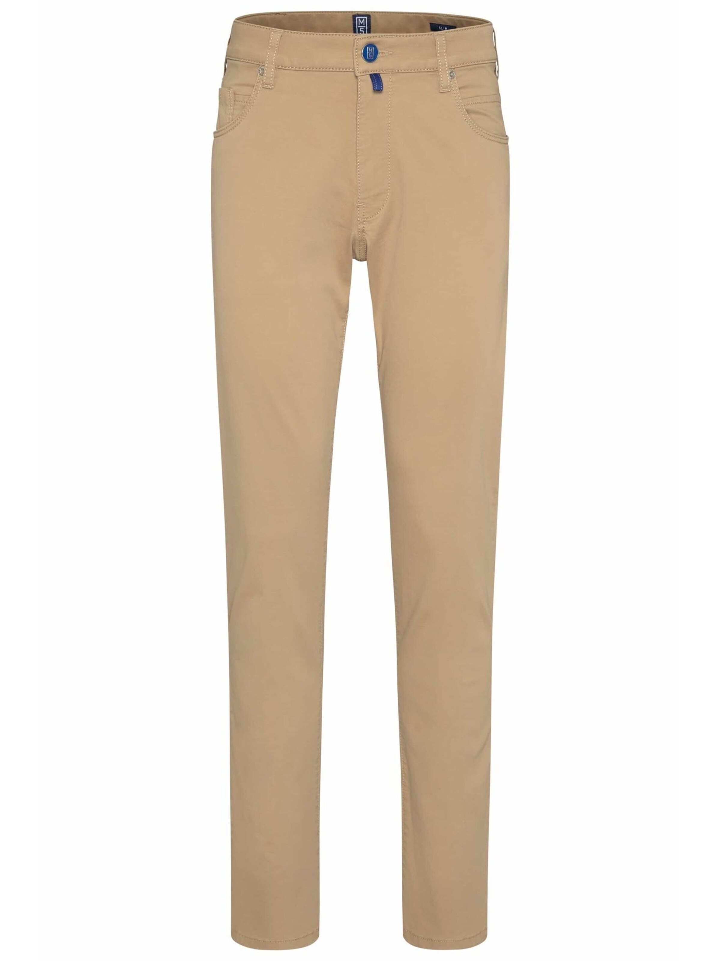 MEYER Slimfit Broek in Beige: voorkant