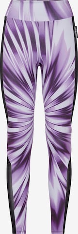 Plein Sport Skinny Leggings in Purple: front