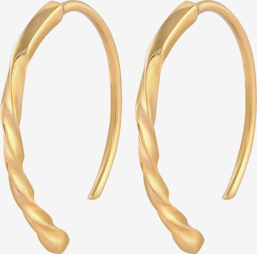 ELLI Earrings 'Twisted' in Gold: front