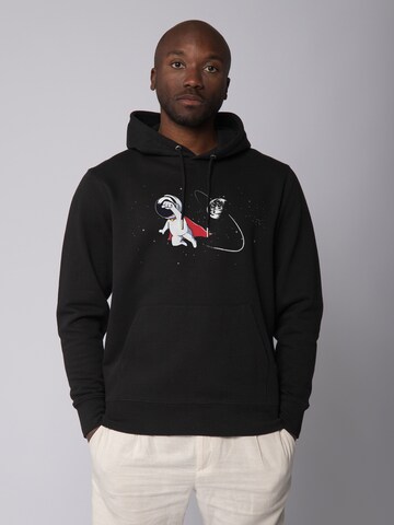 Watapparel Sweatshirt ' Superastronaut ' in Black: front