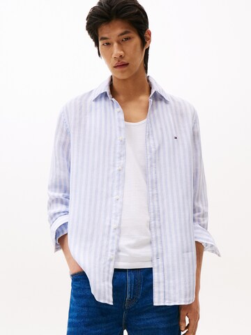 TOMMY HILFIGER Regular Fit Hemd 'ESSENTIAL' in Blau: Vorderseite