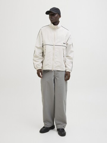 JACK & JONES Regular Trousers with creases 'Baggy' in Grey