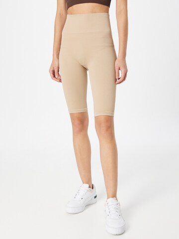 The Jogg Concept Skinny Leggings in Beige: front