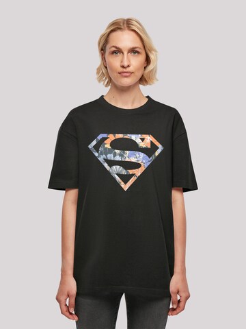 F4NT4STIC Oversized shirt 'Superman' in Zwart: voorkant
