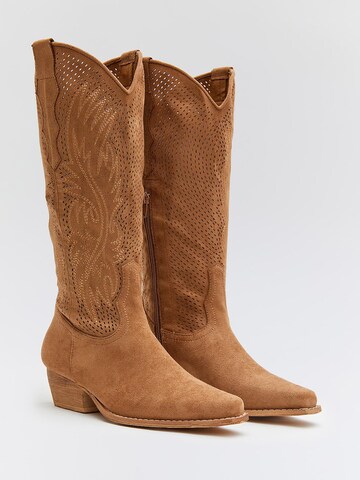 BUONAROTTI Cowboy Boots in Beige