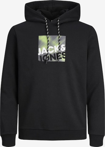 JACK & JONES كنزة رياضية 'Logan' بلون أسود: الأمام