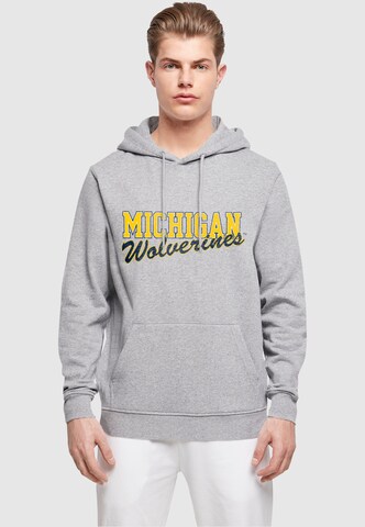 Merchcode Sweatshirt 'Michigan Wolverines' in Grey: front