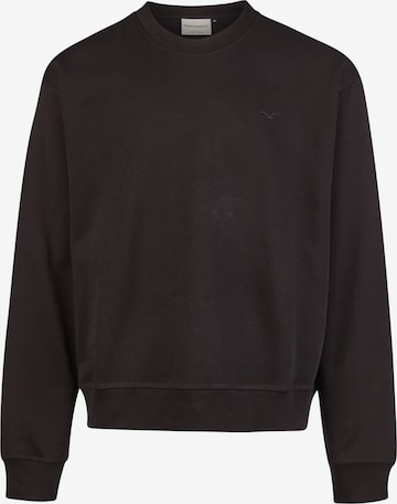 Cleptomanicx Sweatshirt 'Boxy Crewneck Ligull Boxy Crop' in Schwarz: Vorderseite