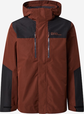 JACK WOLFSKINOutdoor jakna 'Jasper' - smeđa boja: prednji dio