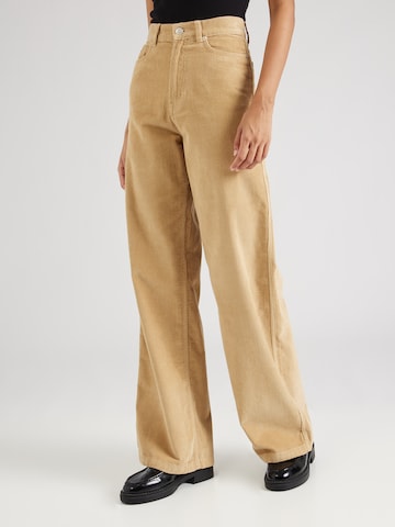 Tommy Jeans Wide Leg Bukser i beige: forside