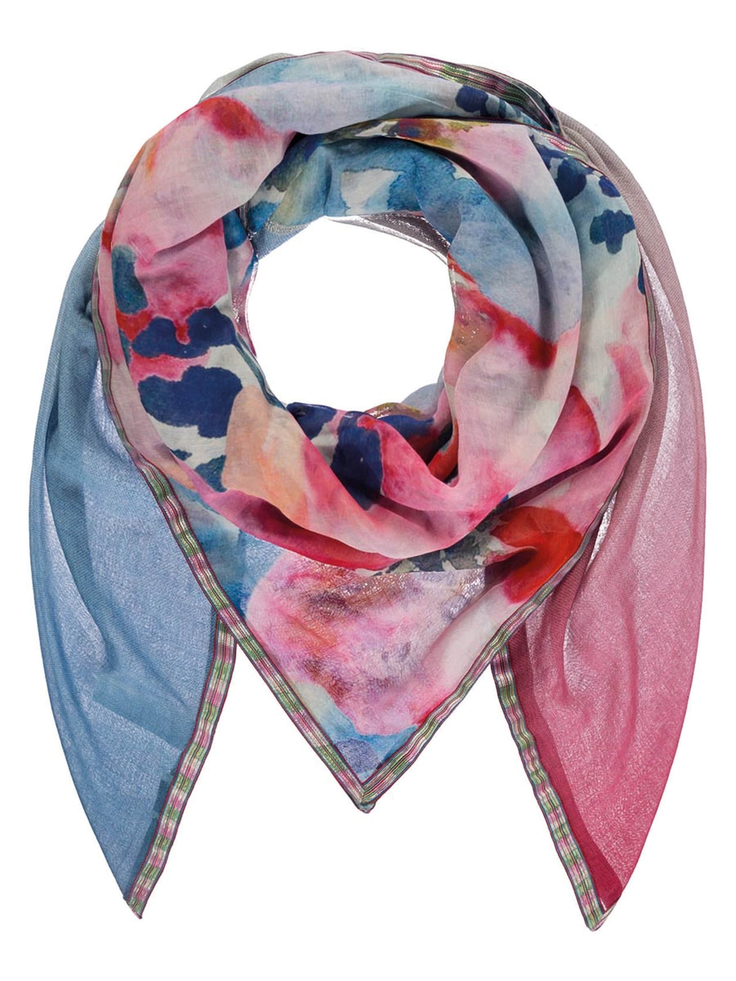 Passigatti Tuch 'Tuch mit Patch-Design'‌ in Blau: Vorderseite