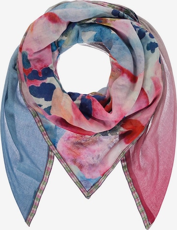 Passigatti Wrap 'Tuch mit Patch-Design' in Blue: front