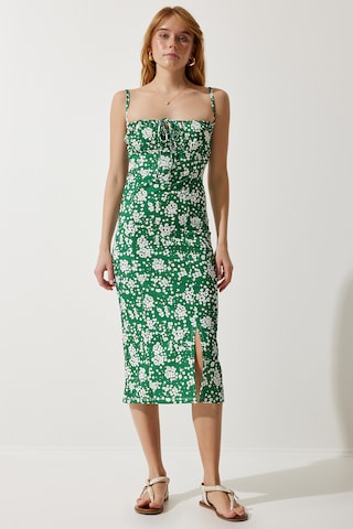 žalia Happiness İstanbul Vasarinė suknelė: priekis
