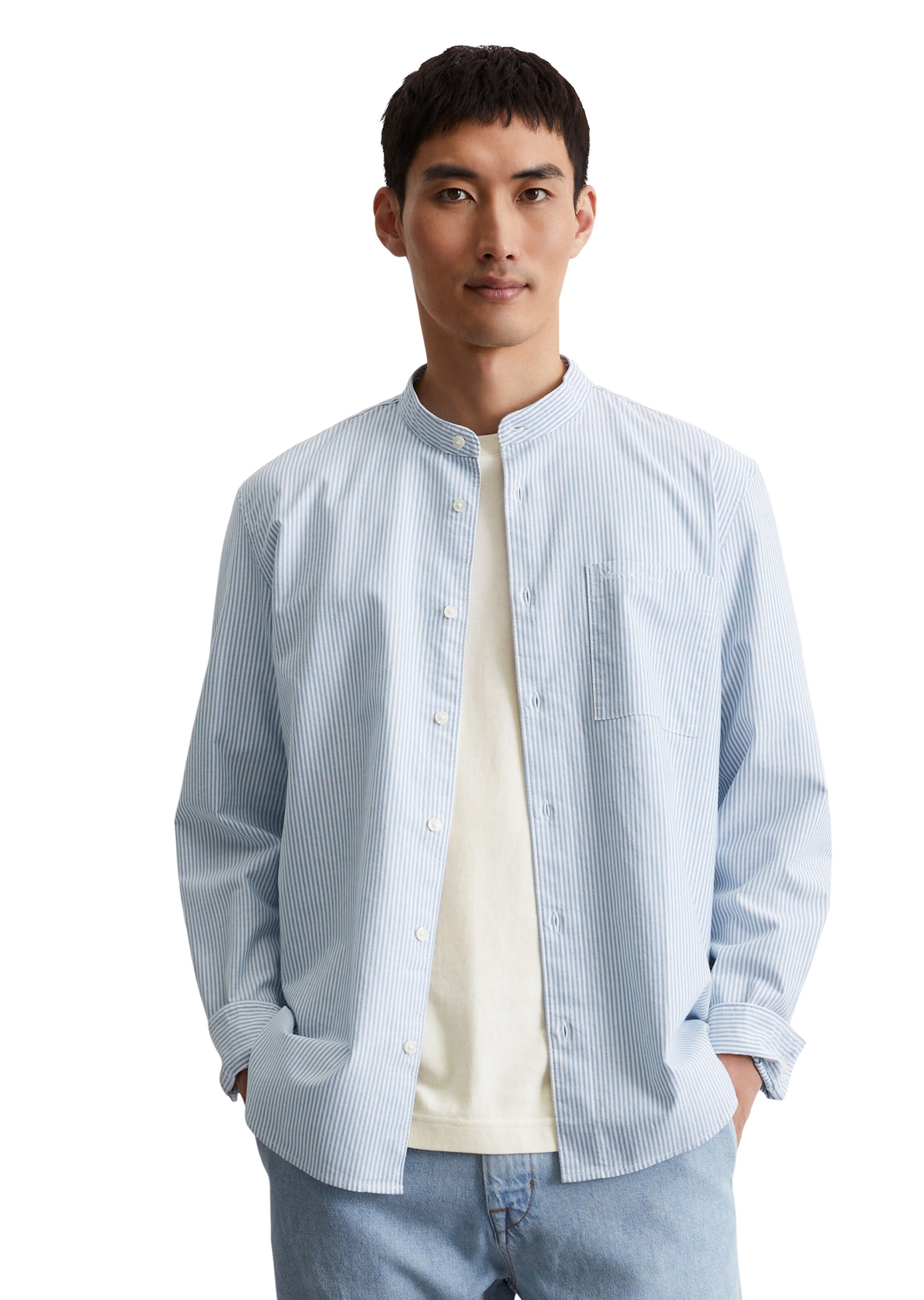 Marc O'Polo Regular Fit Hemd in Blau: Vorderseite