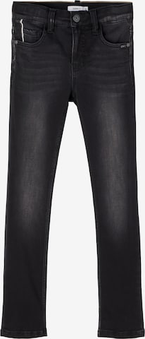 NAME IT Slimfit Jeans 'NKMTHEO' i svart: framsida