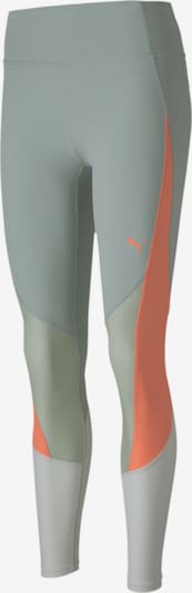 PUMA Trainingsleggings 'Pearl' in grau / oliv / orange, Produktansicht