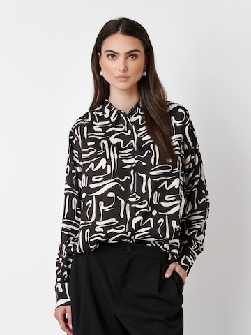 DESOTO Blouse 'Lena' in Zwart: voorkant