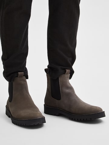 SELECTED HOMME Chelsea boots 'Ricky' in Grijs