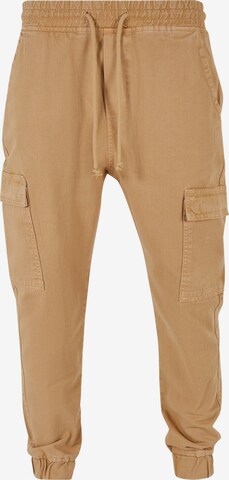 Jeans cargo di DEF in beige: frontale