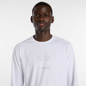 T-Shirt 'Reflective Poly Long Sleeve T-Shirt' new balance en blanc