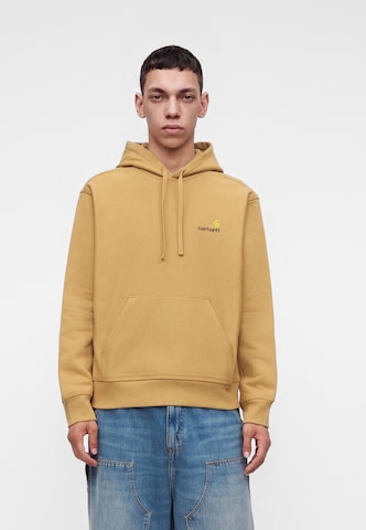 Carhartt WIP Sweatshirt 'American Script' i beige: framsida