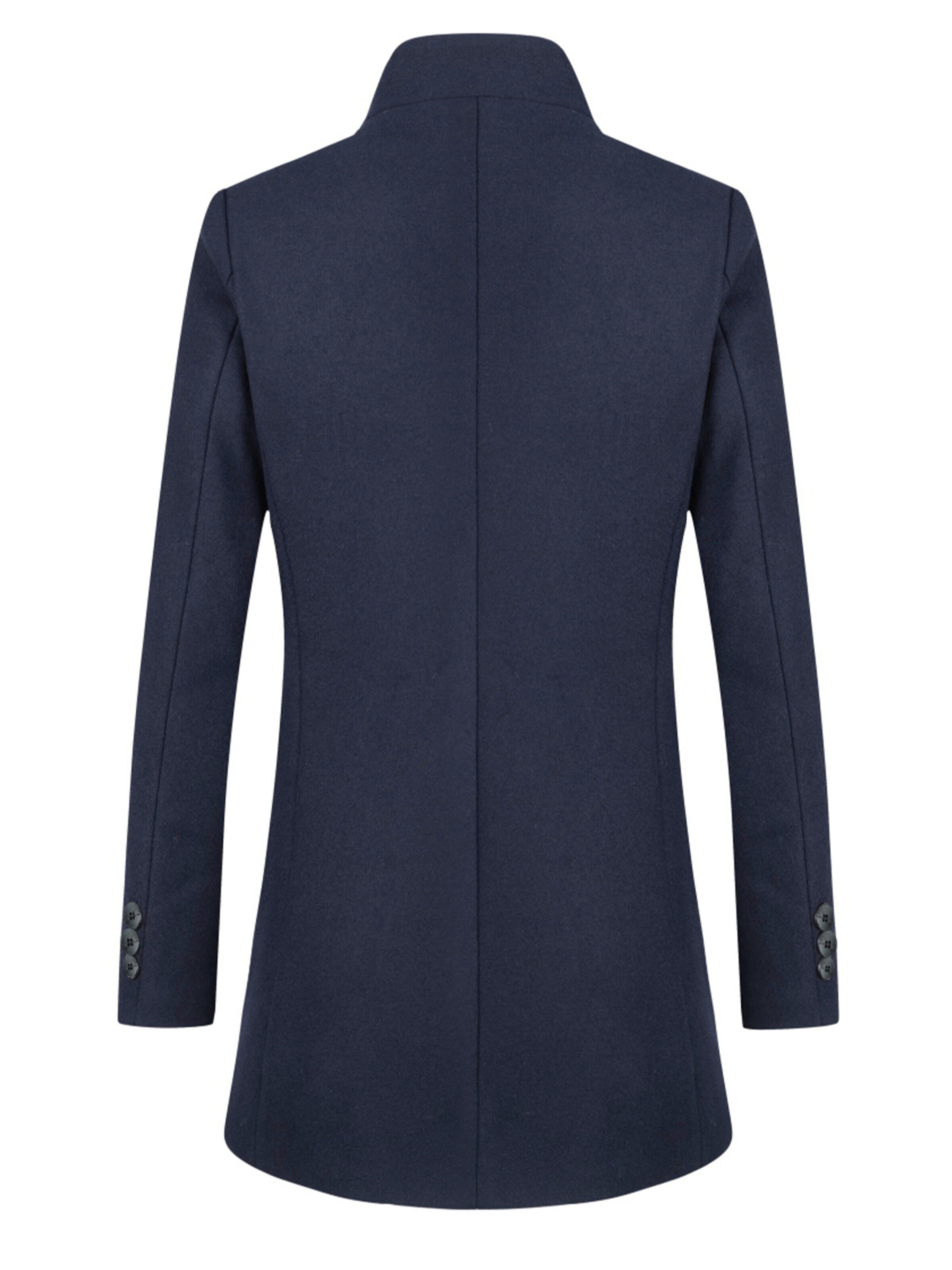 ALLTHEMEN Winter Coat 'Mantelruhe-1' in Blue