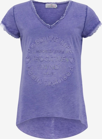 purpurinė Zwillingsherz Marškinėliai 'Positive Mind': priekis