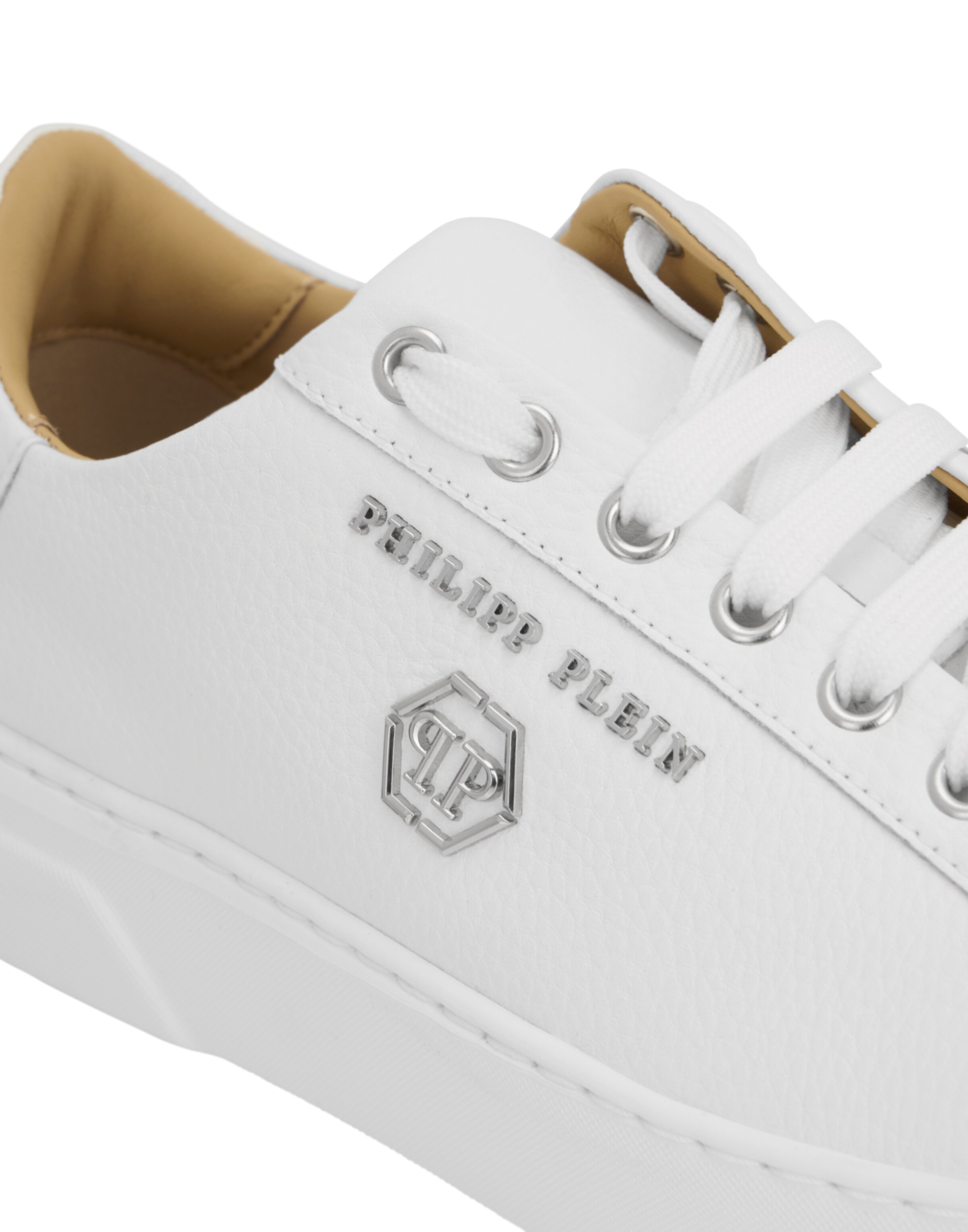 Baskets basses 'Hexagon' Philipp Plein en blanc